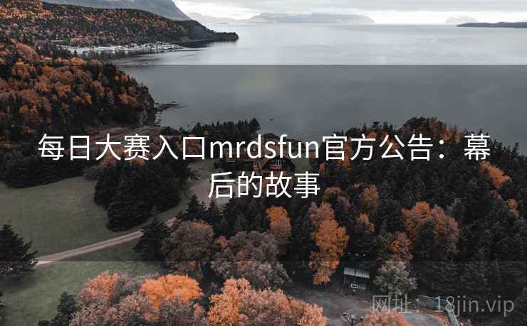 每日大赛入口mrdsfun官方公告:幕后的故事
